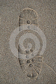 Bootprint in the sand