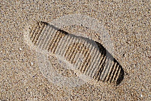 Bootprint on the sand