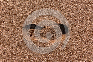Bootprint on sand