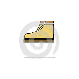 Boots color thin line icon.Vector illustration