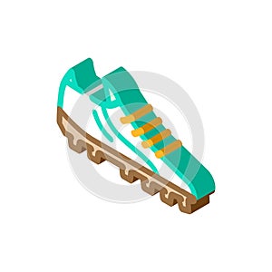 boots football player footwear isometric icon vector illustration