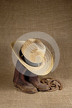 Boots, hat and Horseshoes 1