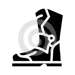 boots motorcycle glyph icon vector illustration