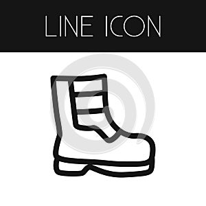 Boots Outline. Shoes Vector Element Can Be Used For Boots, Shoes, Footwear Design Concept.