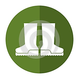 boots rubber gardening shadow
