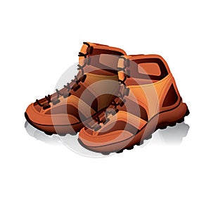 boots. Vector illustration decorative background design