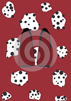 Boots. Vector illustration decorative background design