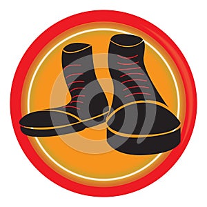 Boots. Vector illustration decorative background design