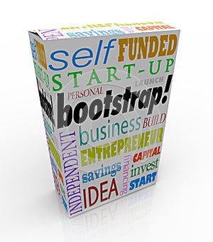 Bootstrap Word Product Box Personal Financed Product Company Self Funded photo