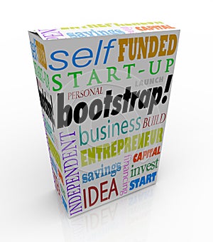 Bootstrap Word Product Box Personal Financed Product Company Self Funded