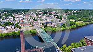 Boott Mills aerial view, Lowell, MA, USA