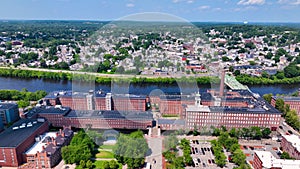 Boott Mills aerial view, Lowell, MA, USA