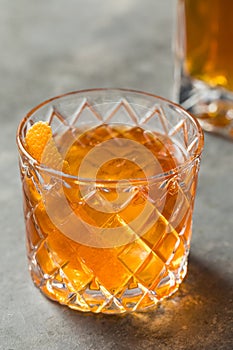 Boozy Cold Bourbon Old Fashioned Cocktail