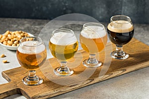 Boozy Cold Refreshing Craft Beer Flight