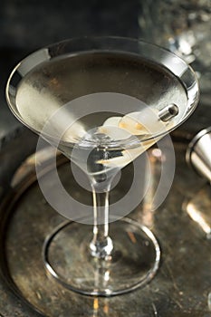 Boozy Dry Gin Gibson Martini