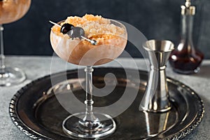 Boozy Frozen Manhattan Slushie Cocktail