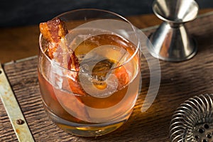 Boozy Maple Bacon Old Fashioned Cocktail