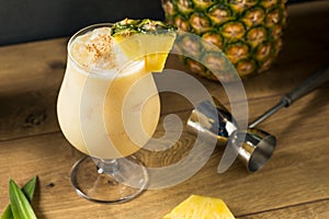 Boozy PIneapple Painkiller Cocktail