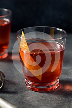 Boozy Refreshing Boulevardier Cocktail