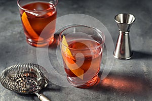 Boozy Refreshing Boulevardier Cocktail