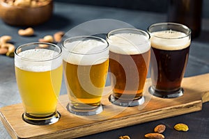 Boozy Refreshing Cold Beer Flight