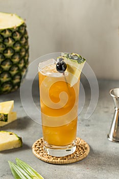 Boozy Refreshing Rum Bahama Mama Cocktail