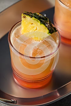 Boozy Refreshing Rum Swizzle Cocktail