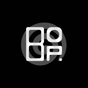 BOP letter logo creative design with vector graphic, BOP