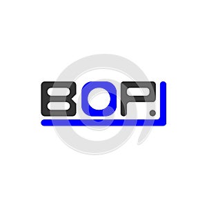BOP letter logo creative design with vector graphic, BOP
