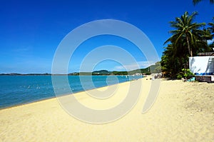 The Bophut Beach With White Sand And Blue Sky photo