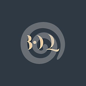 BOQ abstract letter logo