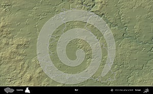 Bor outlined, Czechia. Physical