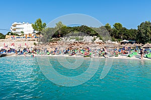 Bora Bora beach on the Ionian Sea in Ksamil, Albania