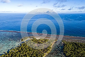 Bora Bora aerial landscape french polynesia from Taha