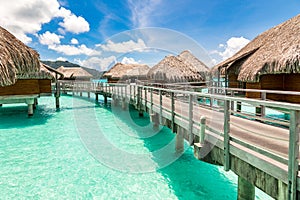 Bora Bora Island, French Polynesia. Travel, lifestyle, freedom and luxury concept