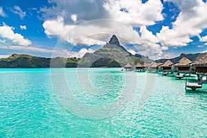 Bora Bora Island, French Polynesia. Travel, lifestyle, freedom and luxury concept