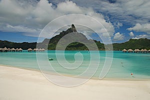 Bora Bora. Lagoon and mont Otemanu