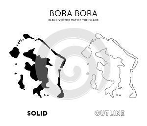 Bora Bora map. photo