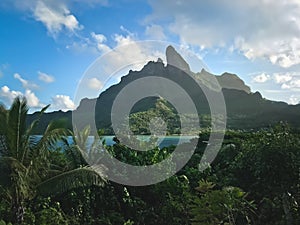 Bora Bora tropical island mountain landscape