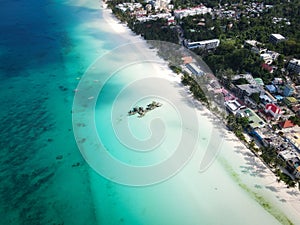 Boracay Island - Aerial Photograph of Front Beach