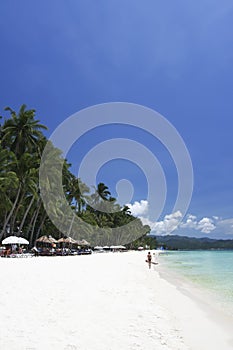 Boracay island blue sky white beach philippines