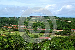 Boracay Island overview from Mount Luho view point in Aklan, Philippines