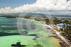 Panoramic view of Bulabog beach. Boracay Island. Aklan. Western Visayas. Philippines photo