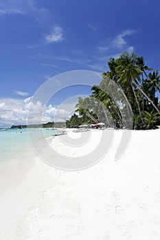 Boracay island white beach background philippines