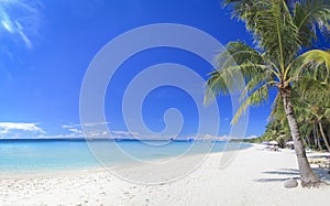 Ostrov bílý písek pláž tropický středisku filipíny 