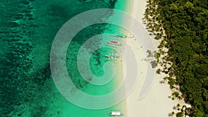 Boracay island with white sandy beach, Philippines