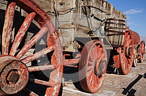 Borax mining cart, Death Valley
