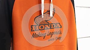 Honda logo brand and text sign japan motorcycle making legends on clothes