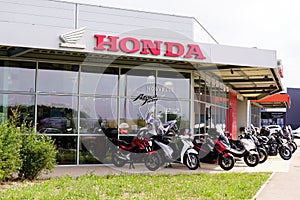 Bordeaux , Aquitaine / France - 07 17 2020 : honda logo and text sign on store motorcycle dealership shop
