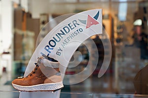 Mephisto allrounder sign text and logo shop shoe store of shoes and footwear
